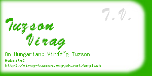 tuzson virag business card